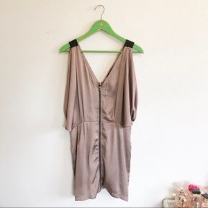 Cold shoulder batwing silky dress M ark & co